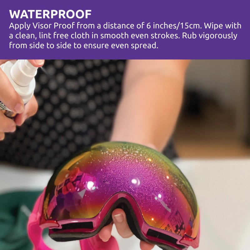 Nikwax Visor Proof Spray-On Waterproofing  Adds Water Repellency and Enhances Clear Vision on Motorcycle Visors and Ski Goggles - Image 4